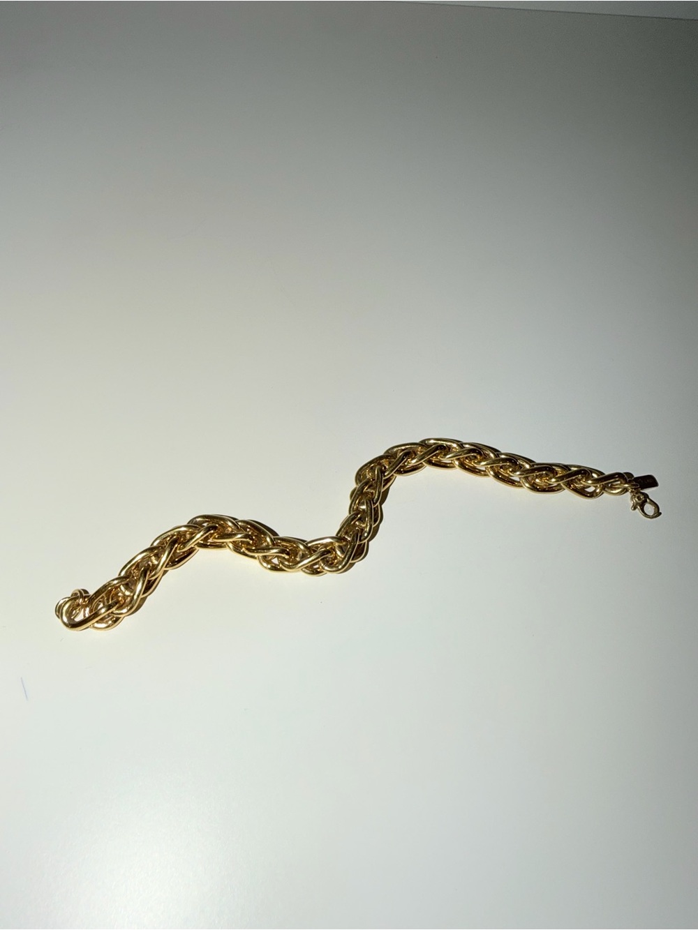 Vtg Monet Signed Gold-Tone Chain Link Bracelet